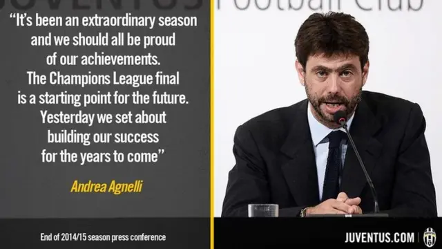 Juventus president Andrea Agnelli