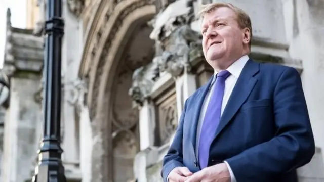 Charles Kennedy outside Westminster