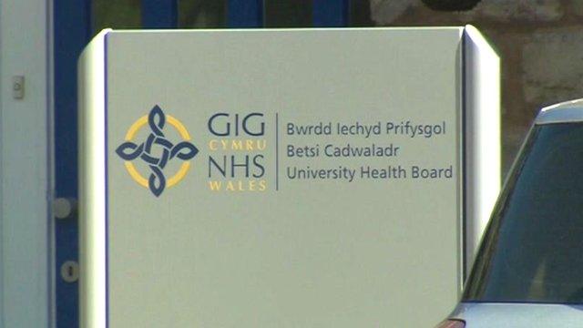 Betsi Cadwaladr health board sign