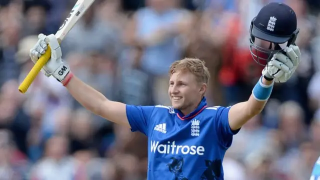 Joe Root celebrates