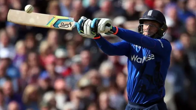 Jos BUttler hits a shot