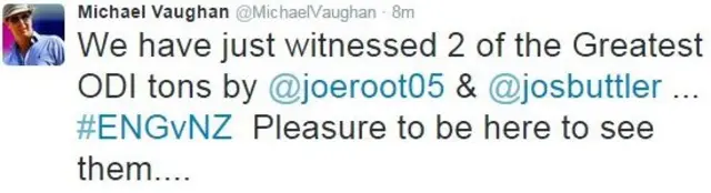 Michael Vaughan on Twitter.