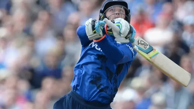 Jos BUttler hits a shot