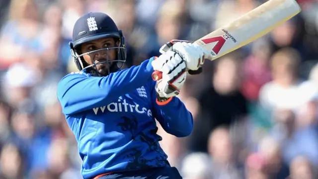 Adil Rashid plays a shot