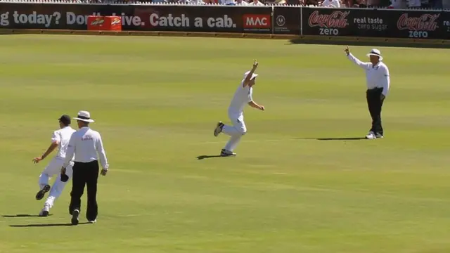 Jonathan Trott celebrates