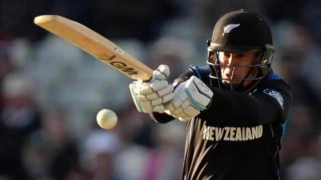 Ross Taylor plays a shot