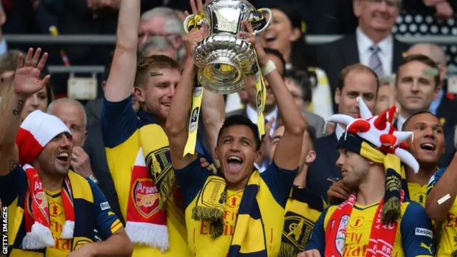 Alexis Sanchez lifted the FA Cup with Arsenal last season