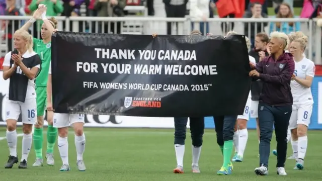 England players salute the crowd