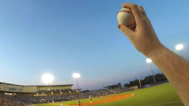 Baseball fan Micah Graves records own amazing crowd catch