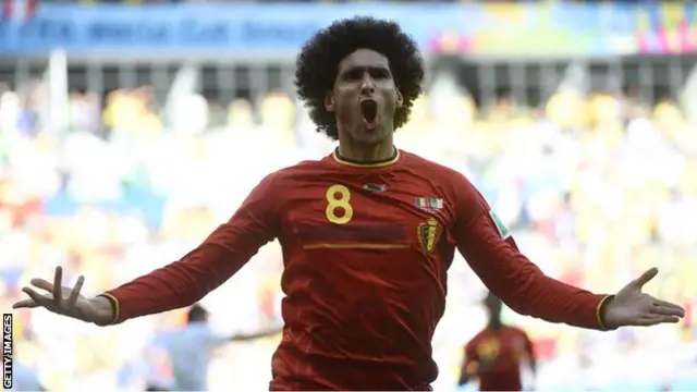 Marouane Fellaini has won 63 caps for Belgium and scored 14 goals