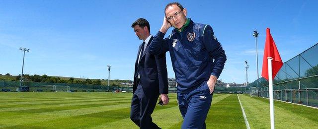 Republic of Ireland manager Martin O'Neill says he is "fine" after being involved in a car accident