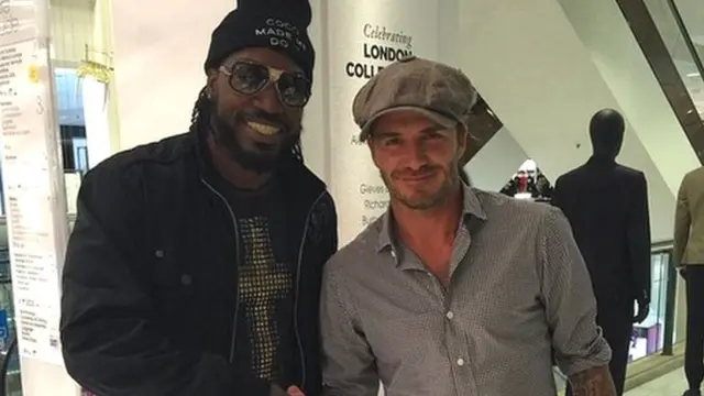 Chris Gayle and David Beckham