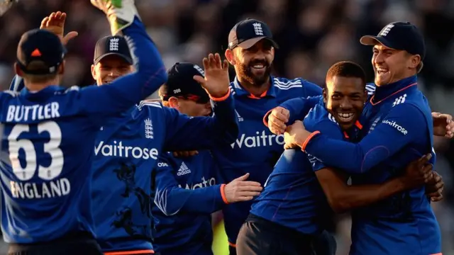 England players celebrate