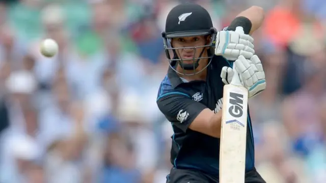Ross Taylor plays a shot