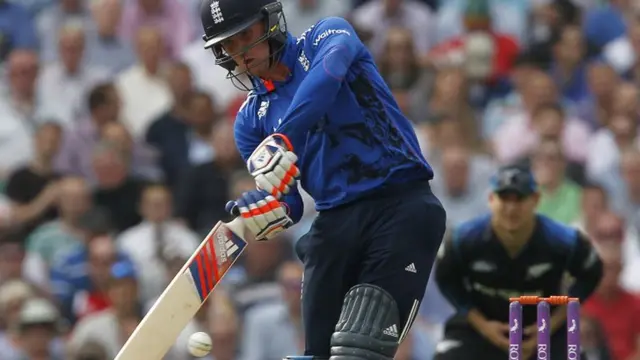 Jason Roy hits a shot