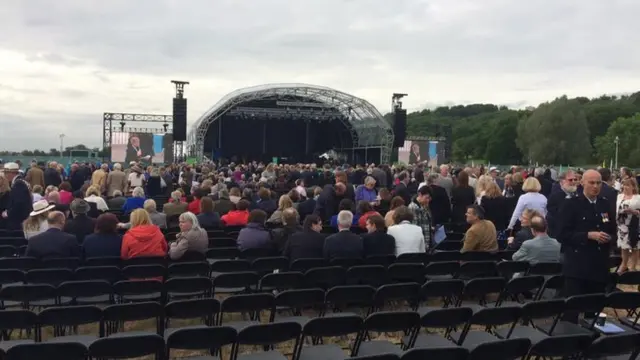Magna Carta celebration stage and big screen