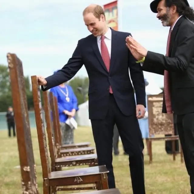 Prince William looks at The Jurors