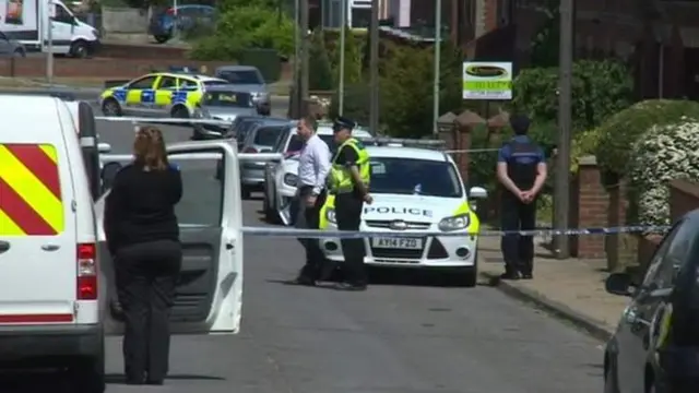 Police officers in Leiston