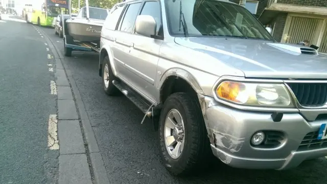 Damage to the car which hit O Portugues