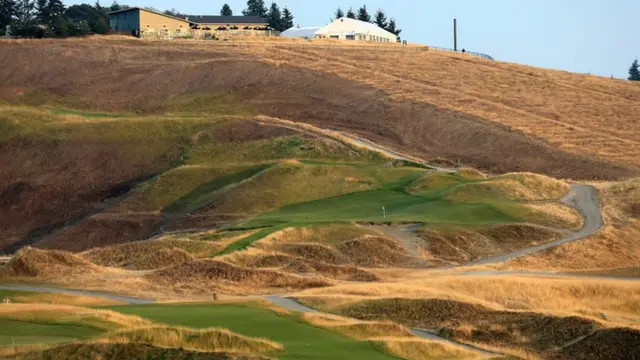 Ninth hole at Chambers Bay