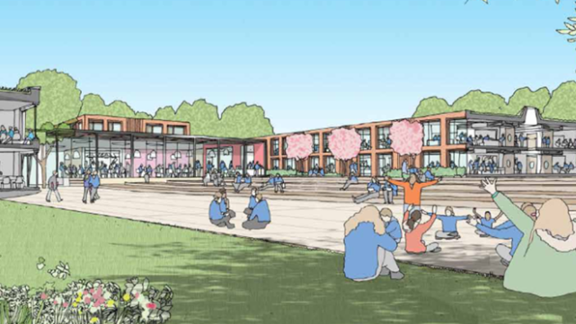 Artist's impression of new school.