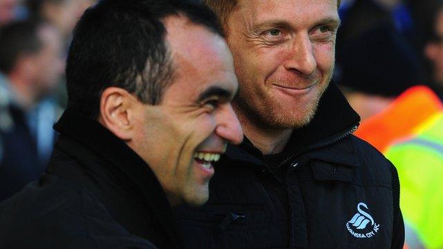 Roberto Martinez and Garry Monk