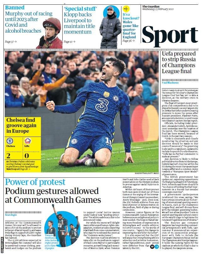 Guardian back page