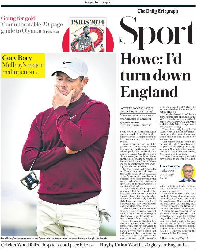 Telegraph back page