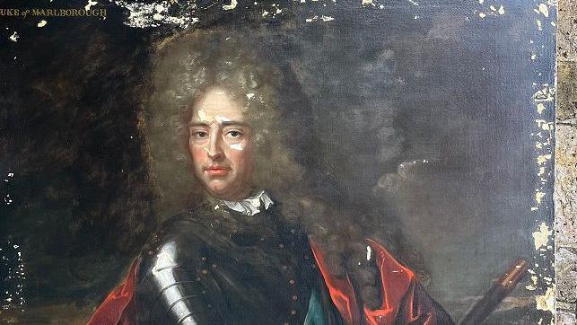 A poor condition portrait of a nobleman, seemingly 17th or 18th Century.