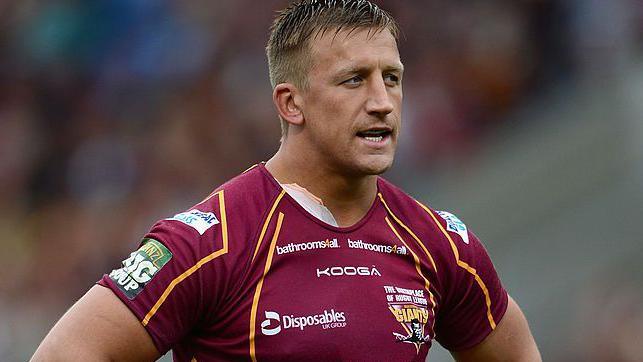 Keith Mason of Huddersfield in action during the Carnegie Challenge Cup Semi Final match between Huddersfield Giants and Warrington Wolves at Salford City Stadium on July 15, 2012