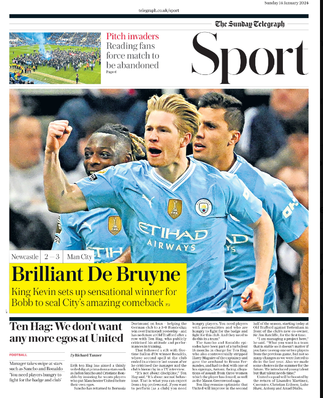 Telegraph back page