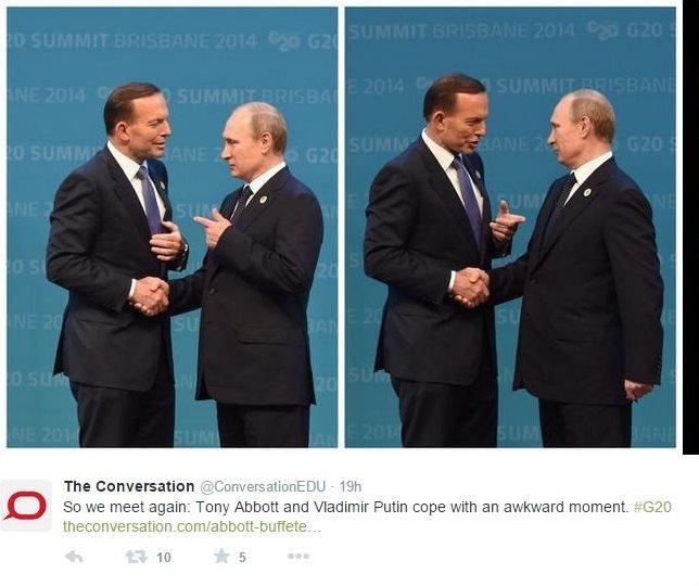 Tony Abbott and Vladimir Putin