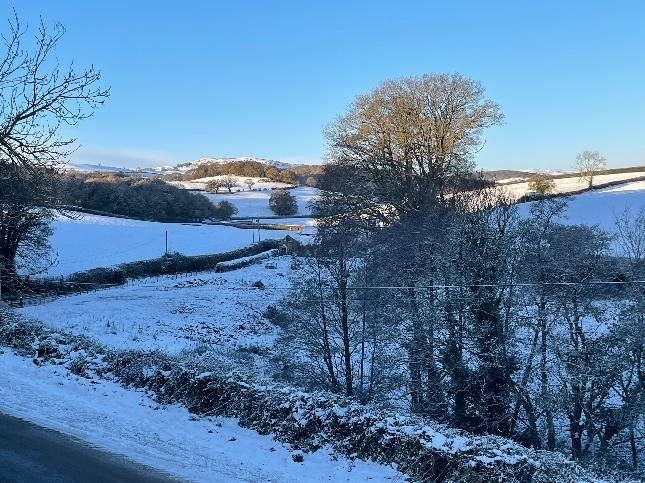 Snowy countryside in Denbighshire 