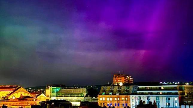 A purple sky over Brighton