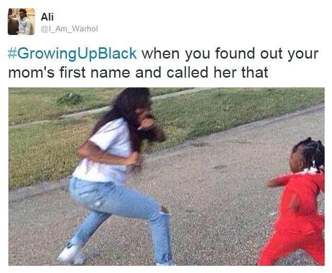 #GrowingUpBlack meme