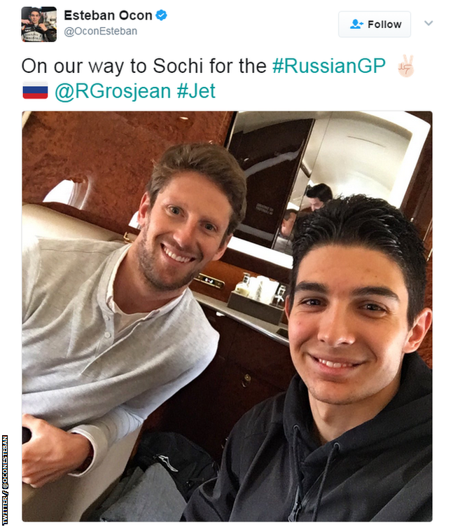 Romain Grosjean and Esteban Ocon