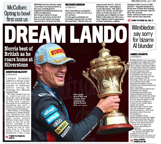 Mail back page