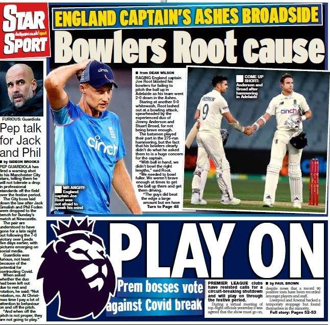 The Star uses the 'Play on' headline to highlight the Premier League decision