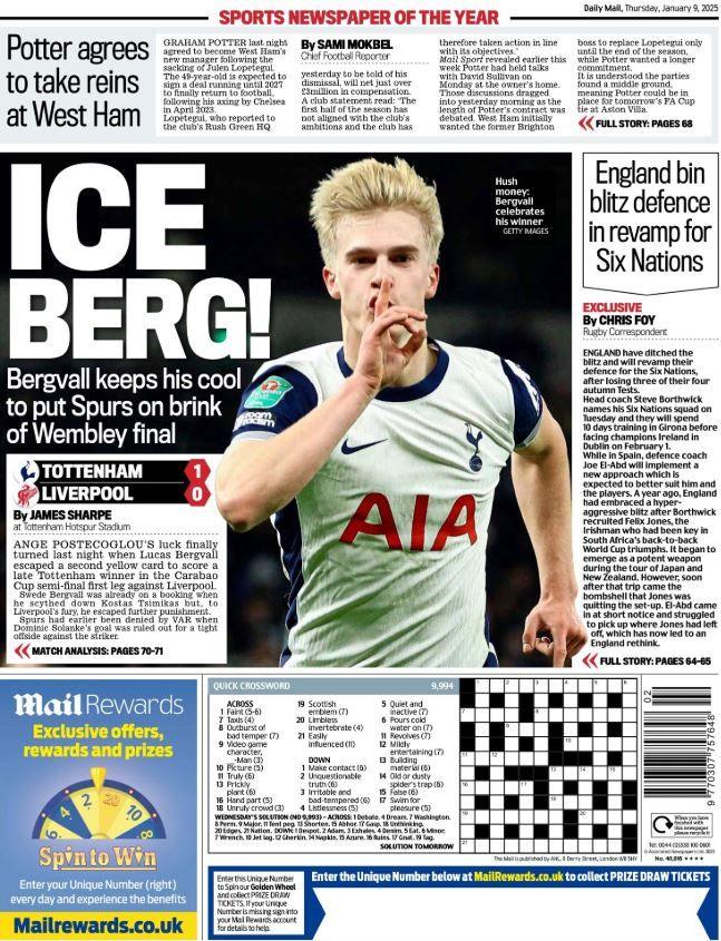 Mail back page