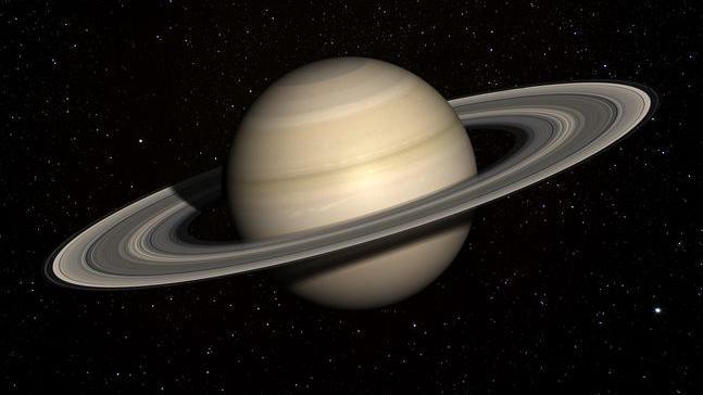 An artist's impression of Saturn and its rings.