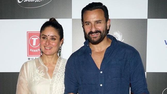 MUMBAI, INDIA - AUGUST 10 : Kareena Kapoor and Saif Ali Khan attend a screening of the film 'Laal Singh Chaddha' on August 10, 2022 in Mumbai, India (Photo by Prodip Guha/Getty Images)
