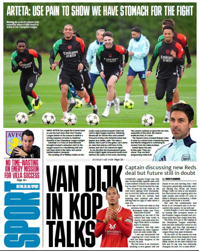 Metro back page