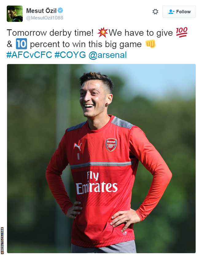 Mesut Ozil tweet