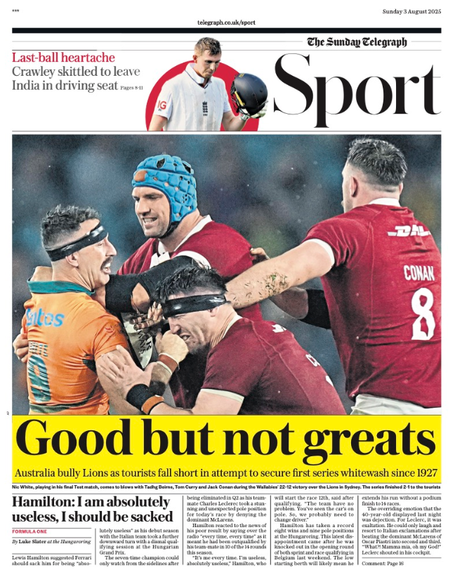 Guardian back page