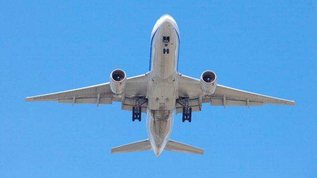 Plane in flight