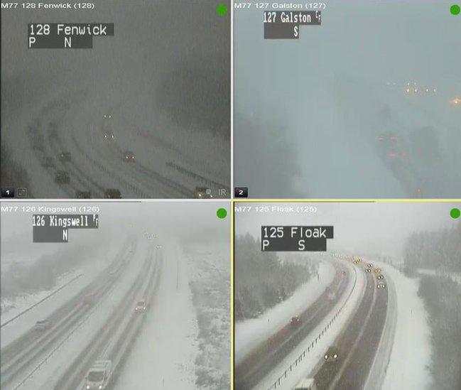 Traffic Scotland cameras showing road conditions in parts of Scotland