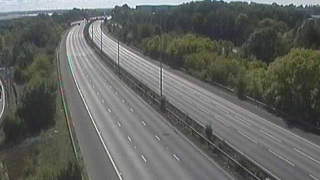The M1 motorway on both sides empty.