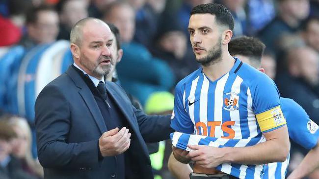 Kilmarnock head coach Steve Clarke with Gary Dicker in 2019