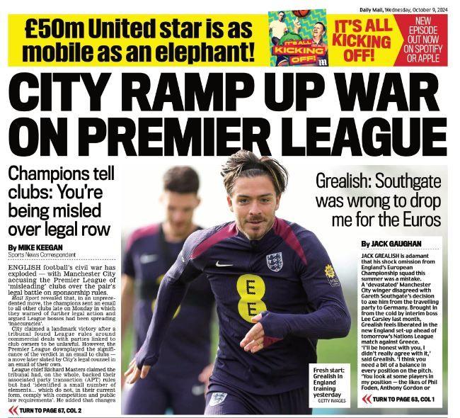  'City ramp up war on Premier League'