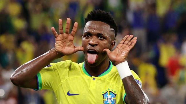 Vinicius Jr playing for Brazil